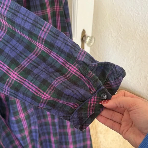 L.L.Bean Long Flannel Cotton Nightgown - Picture 6 of 8